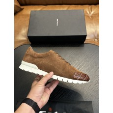 Kiton 남성 송아지 가죽 스니커즈 001-193914
