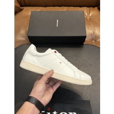 Kiton 남성 송아지 가죽 스니커즈 001-193948