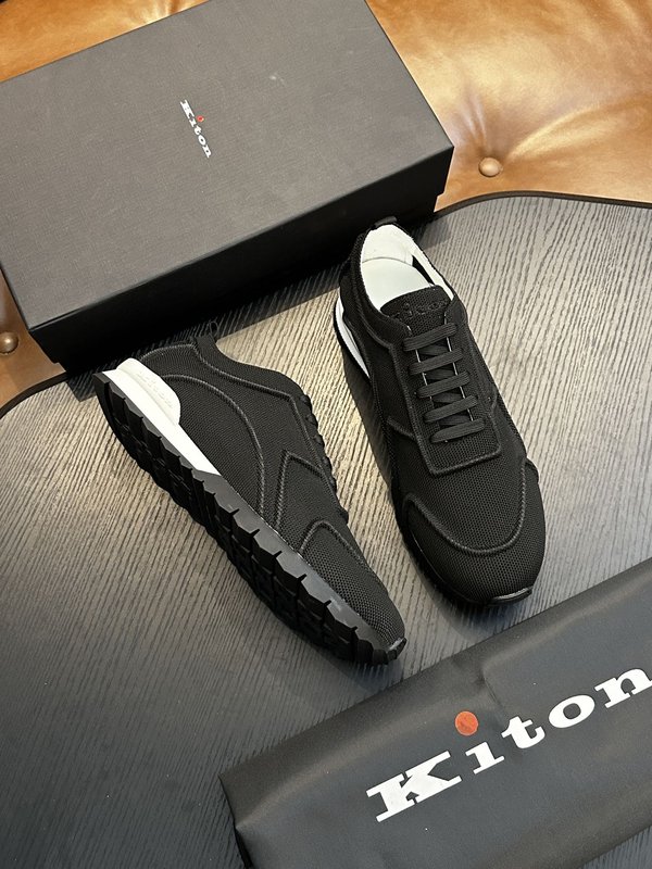 Kiton 남성 니트 소재 운동화 001-193961