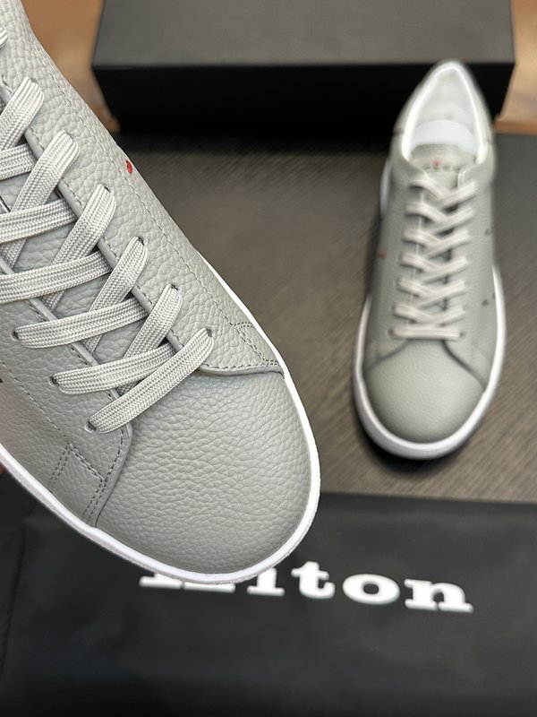 Kiton 남성 송아지 가죽 스니커즈 001-193971