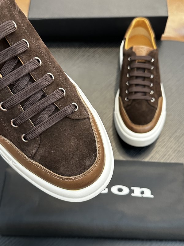 Kiton 남성 소가죽 스니커즈 001-193977