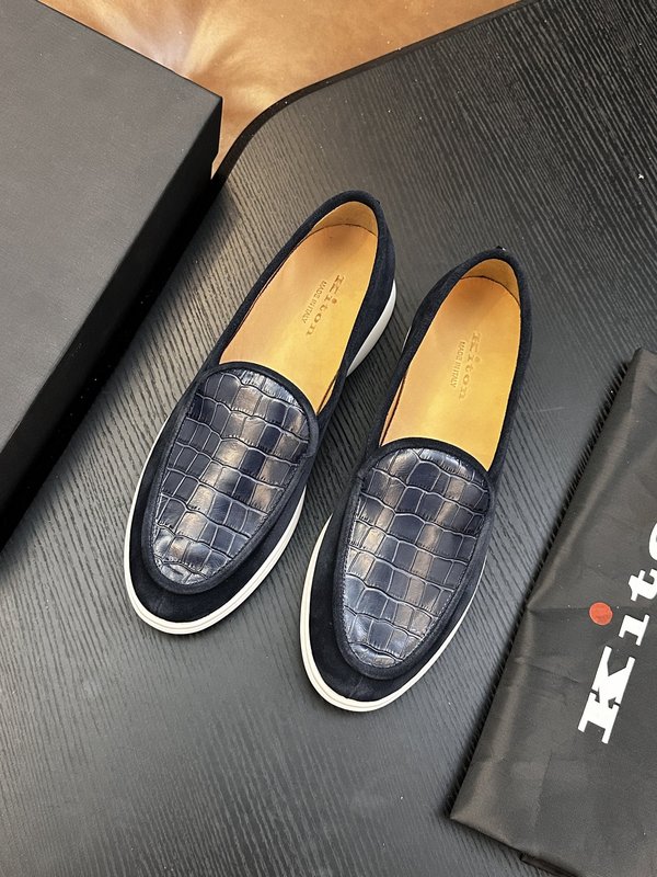Kiton 남성 고급 소가죽 운동화 001-193994