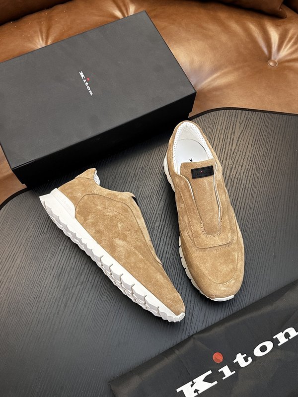 Kiton 남성 소가죽 럭셔리 운동화 001-194001