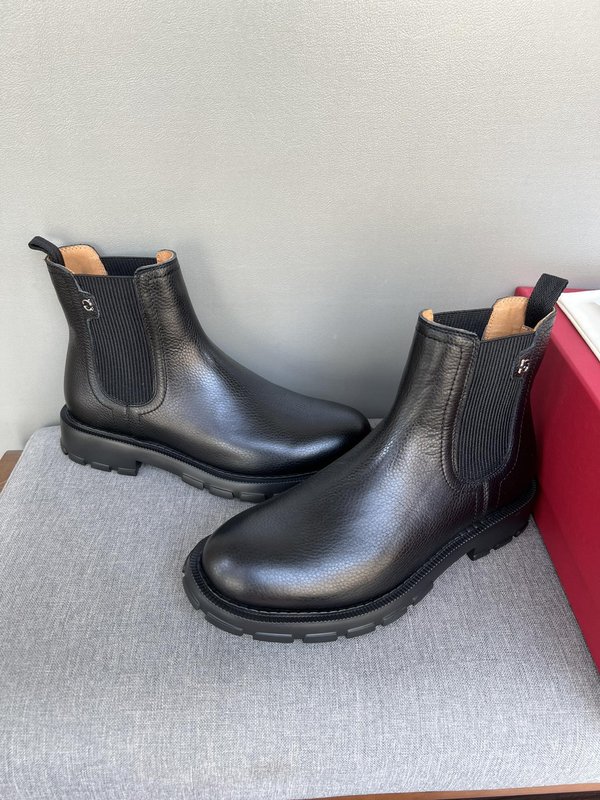 페라가모 남성 하이탑 가죽 부츠 001-194051