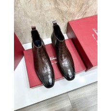 페라가모 남성 첼시 부츠 오리지널 가죽 001-194308