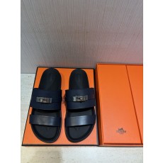 에르메스 H 버클 남성 가죽 슬리퍼 001-194634