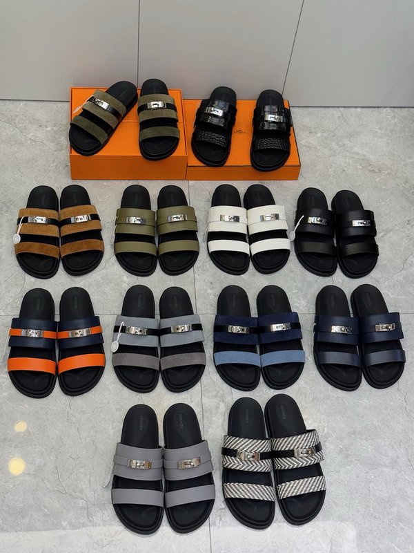 에르메스 남성 가죽 슬리퍼 001-194905