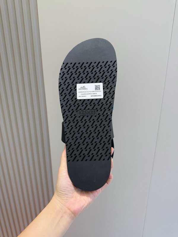 P570 에르메스 타일 남성 가죽 샌들 001-195002