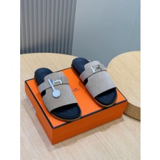 에르메스 남성 H 버클 가죽 슬리퍼 001-195016