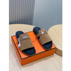 에르메스 남성 H 버클 가죽 슬리퍼 001-195027