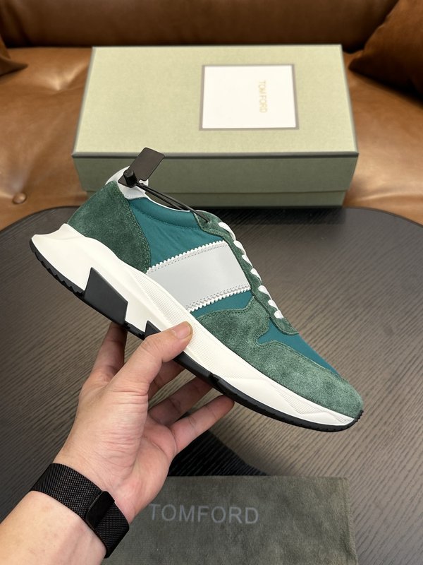 TOM FORD Cambridge 가죽 로우탑 스니커즈 001-195098