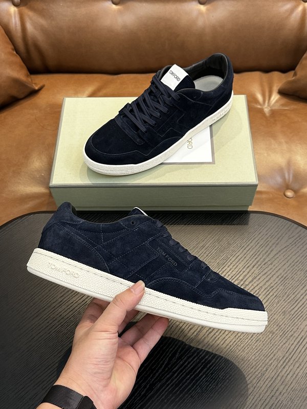 TOM FORD 가죽 로우탑 스니커즈 001-195146