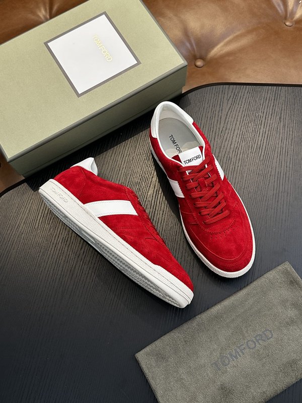 TOM FORD Cambridge 가죽 로우톱 스니커즈 001-195155