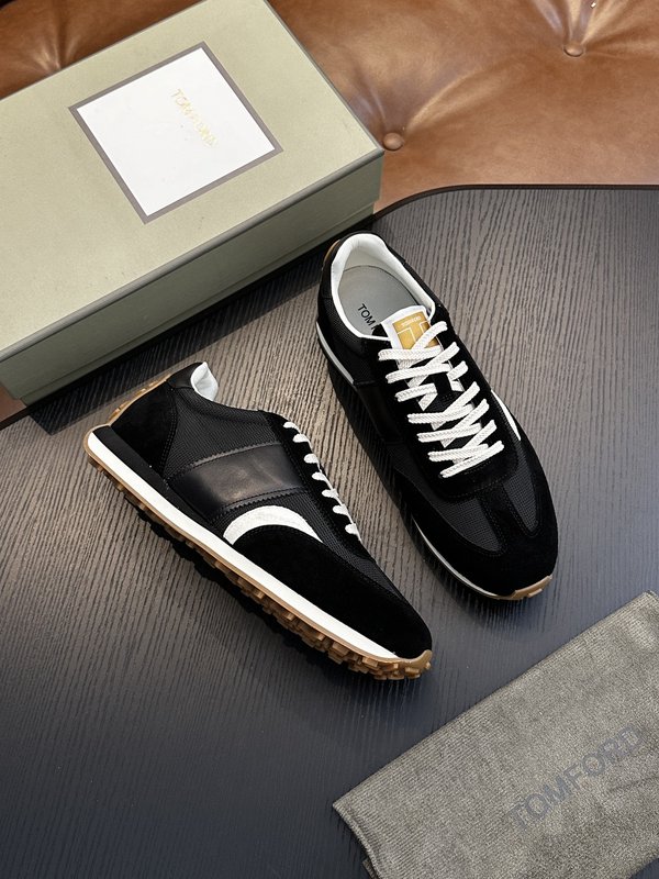 TOM FORD 가죽 로우탑 스니커즈 001-195172