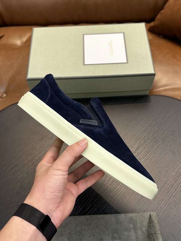 TOM FORD 캠브리지 가죽 로우탑 스니커즈 001-195179
