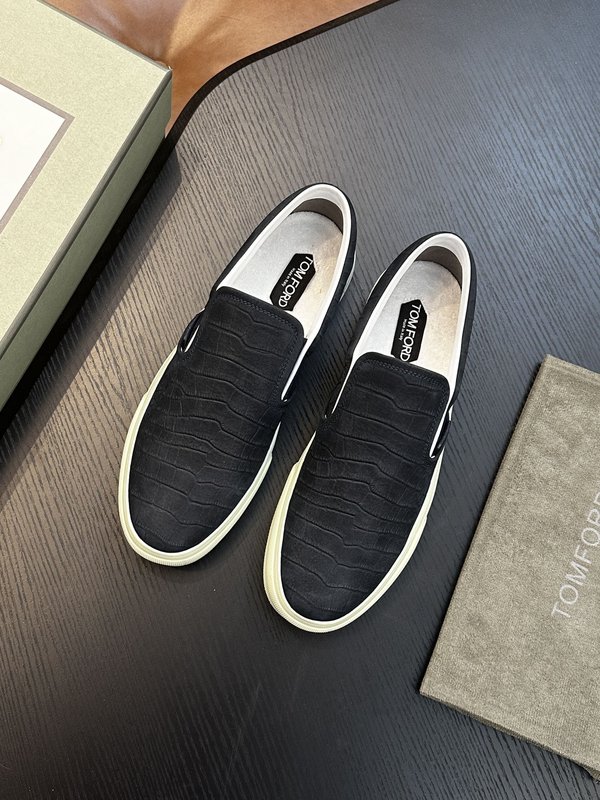 TOM FORD 가죽 로우탑 스니커즈 001-195200