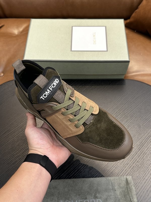 TOM FORD 가죽 로우탑 스니커즈 001-195201
