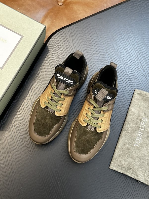 TOM FORD 가죽 로우탑 스니커즈 001-195201