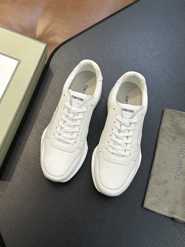 TOM FORD Cambridge 가죽 로우톱 스니커즈 001-195235