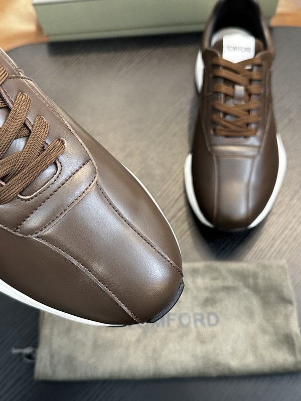 TOM FORD Cambridge 가죽 로우탑 스니커즈 001-195276