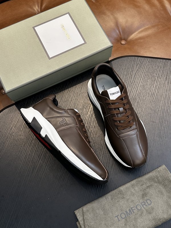 TOM FORD Cambridge 가죽 로우탑 스니커즈 001-195276