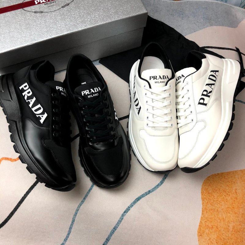 PRADA 프라다 화이트 패브릭 슈즈 001-195601