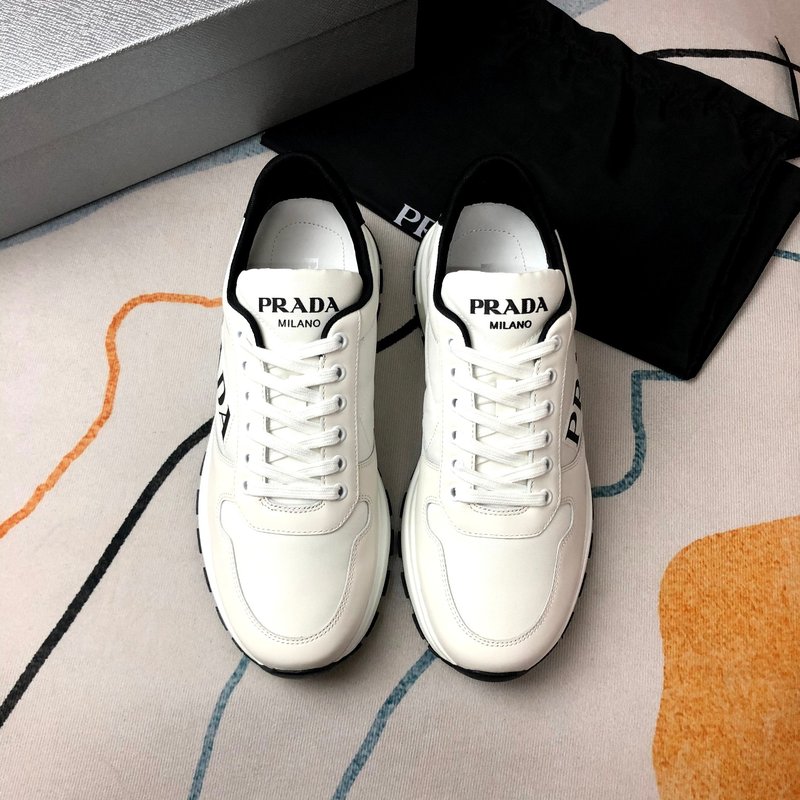 PRADA 프라다 화이트 패브릭 슈즈 001-195601