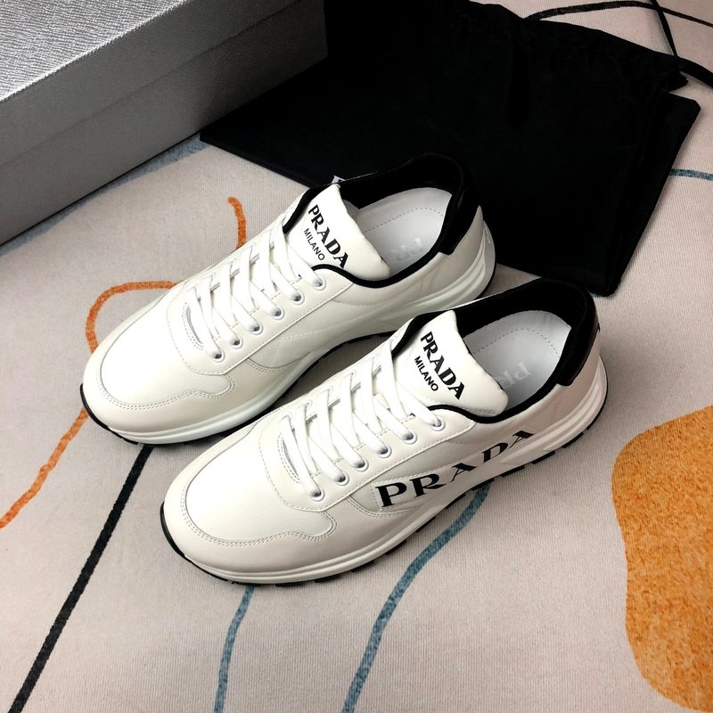 PRADA 프라다 화이트 패브릭 슈즈 001-195601