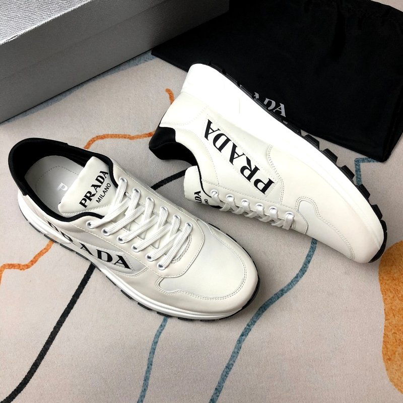 PRADA 프라다 화이트 패브릭 슈즈 001-195601