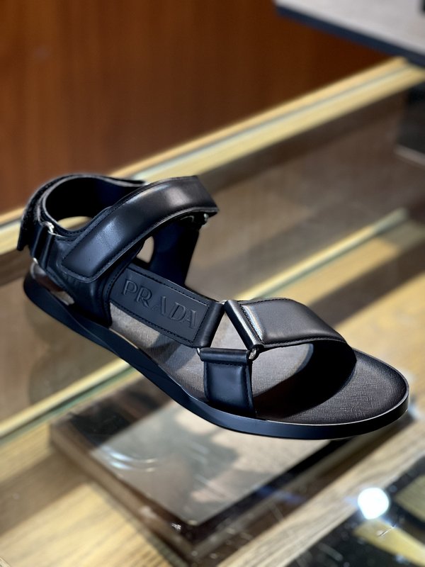PRADA 남성 소가죽 슬리퍼 샌들 001-195710