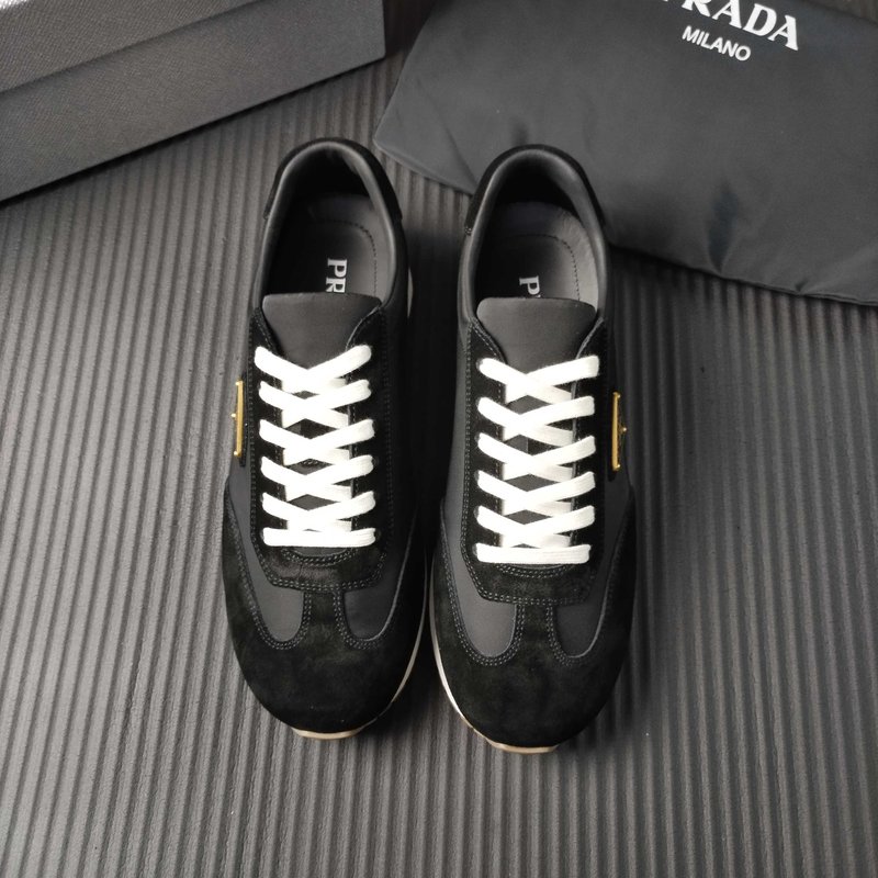 PRADA 블랙 패브릭 캐주얼슈즈 001-195827