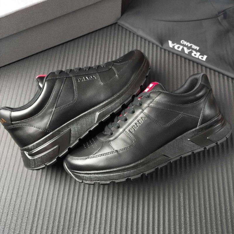 PRADA 블랙 가죽 신발 001-195848