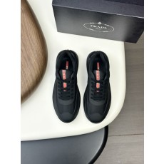 프라다 아메리카컵 재생 나일론 가죽 스니커즈 001-195880
