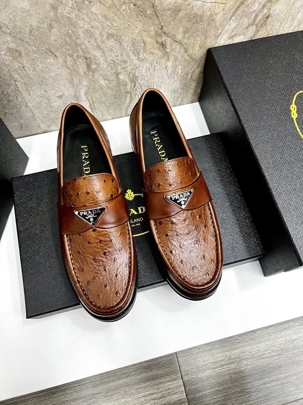 PRADA 남성 수입 개변주 송아지 가죽 구두 001-195891