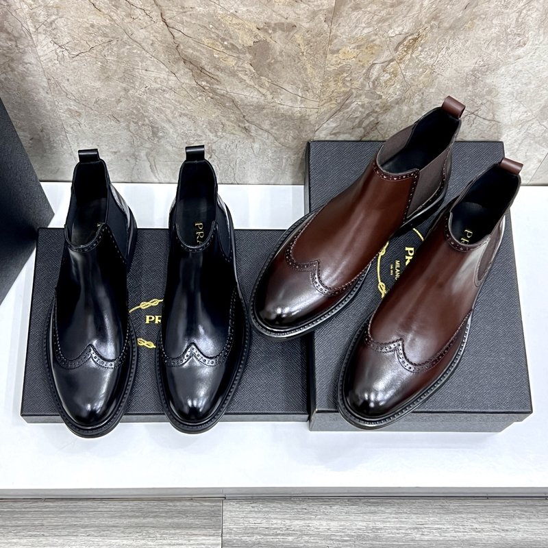 PRADA 가정품 사피아노 첼시 부츠 001-195995