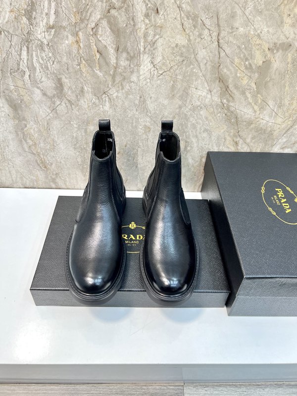 프라다 PRADA 남성 첼시 부츠 매트가죽 001-196006