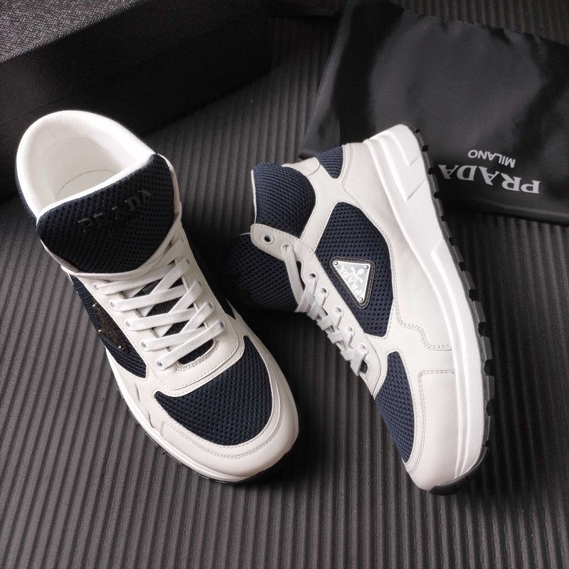 PRADA 네이비화이트 메쉬 운동화 001-196093