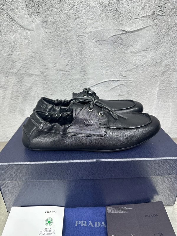 PRADA 레트로 남성 레이어드 캐주얼 가죽슈즈 001-196116