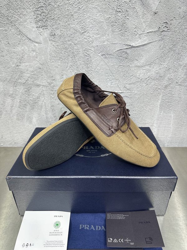 PRADA 레트로 남성 스플라이스 워시드 캐주얼 슈즈 001-196119