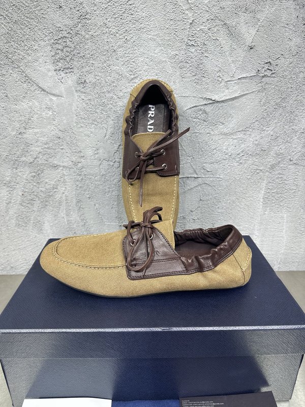 PRADA 레트로 남성 스플라이스 워시드 캐주얼 슈즈 001-196119