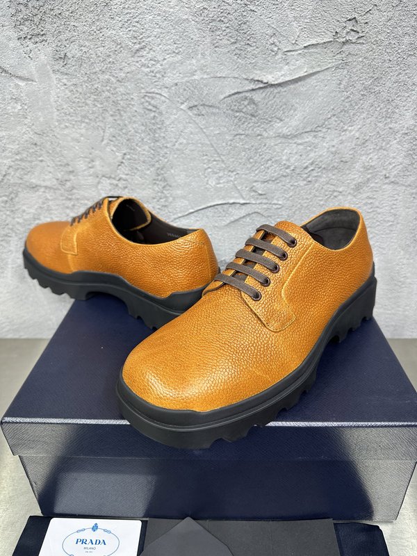 PRADA 춘추 신상 레이스 더비 비즈니스 슈즈 001-196122