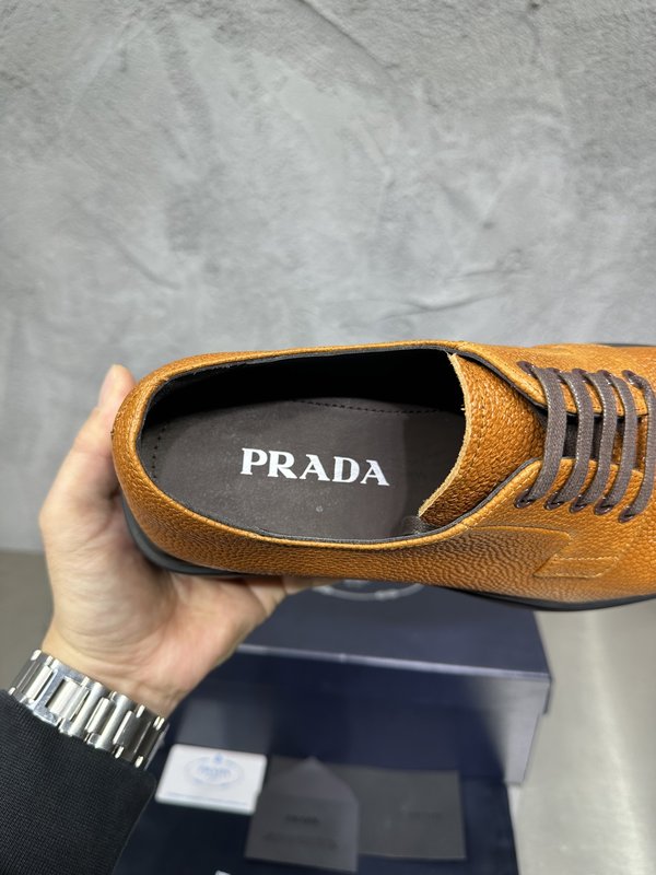 PRADA 춘추 신상 레이스 더비 비즈니스 슈즈 001-196122