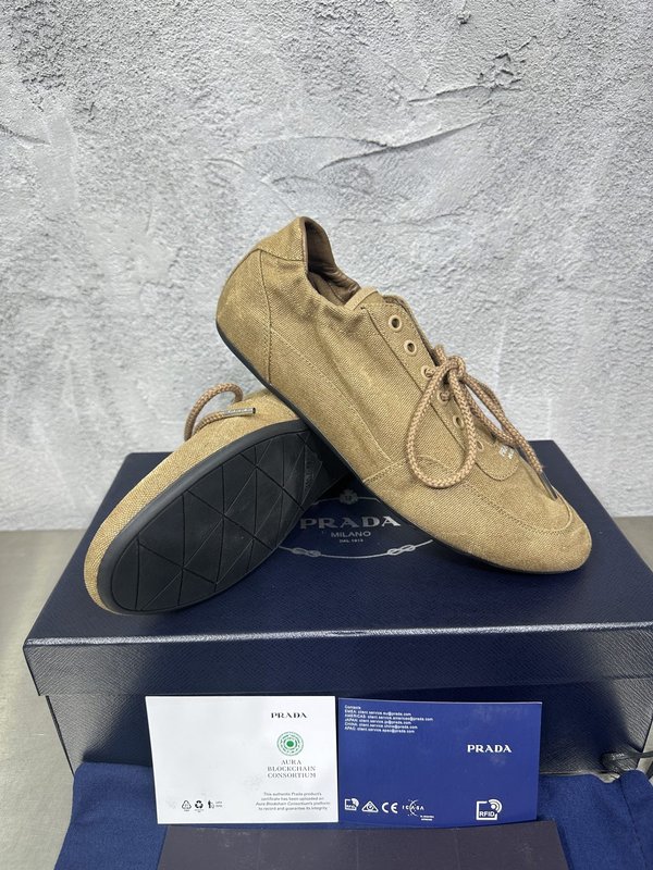 PRADA 빈티지 남성 데션 워시드 캐주얼 슈즈 001-196136