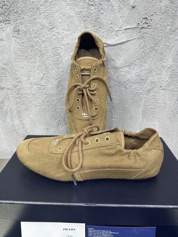 PRADA 빈티지 남성 데션 워시드 캐주얼 슈즈 001-196136