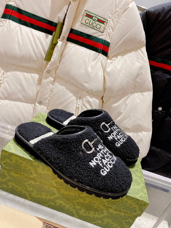 Gucci联名 The North Face 울 슬리퍼 커 001-196153