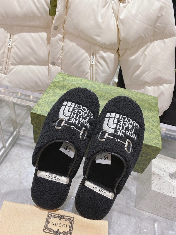 Gucci联名 The North Face 울 슬리퍼 커 001-196153