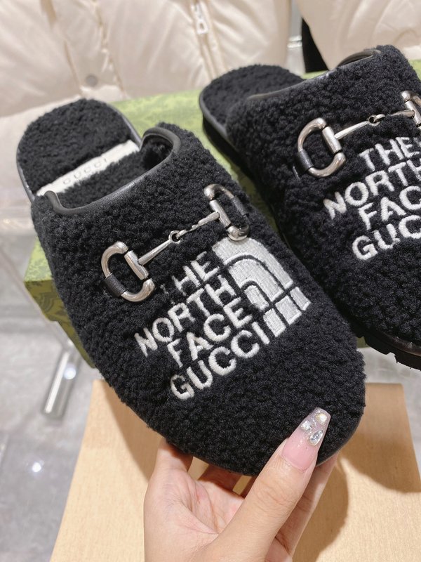 Gucci联名 The North Face 울 슬리퍼 커 001-196153