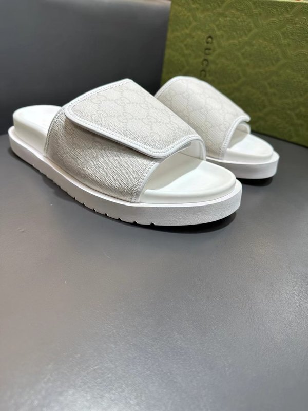 GUCCI 화이트 플랫폼 슬리퍼 001-196246