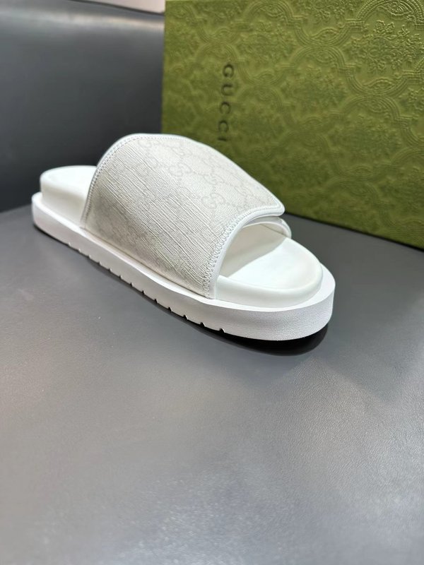 GUCCI 화이트 플랫폼 슬리퍼 001-196246