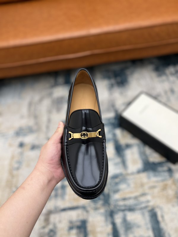 Gucci 남성 정장 로퍼 소가죽 더블 G 로고 001-196250